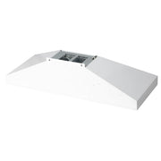 Forno Aria 60-Inch Wall-Mount Range Hood, 1200 CFM, Convertible Venting, White with Antique Brass Accents (FRHWM5095-60WHT)
