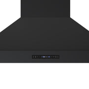 FORNO Venezia 48-Inch Wall-Mounted Range Hood, 900 CFM, Ducted, Touch Controls, LED Lighting, Black with Antique Brass Accents (FRHWM5503-48BLK)
