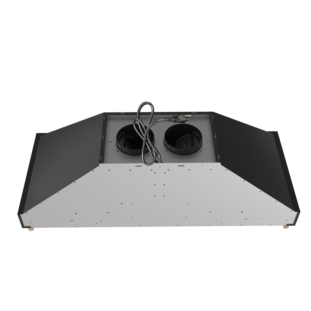 FORNO Venezia 48-Inch Wall-Mounted Range Hood, 900 CFM, Ducted, Touch Controls, LED Lighting, Black with Antique Brass Accents (FRHWM5503-48BLK)