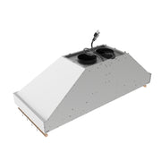 FORNO Venezia 48-Inch Wall-Mount Ducted Range Hood, 900 CFM, Touch Controls, LED Lighting, White with Antique Brass Accents (Model FRHWM5503-48WHT)