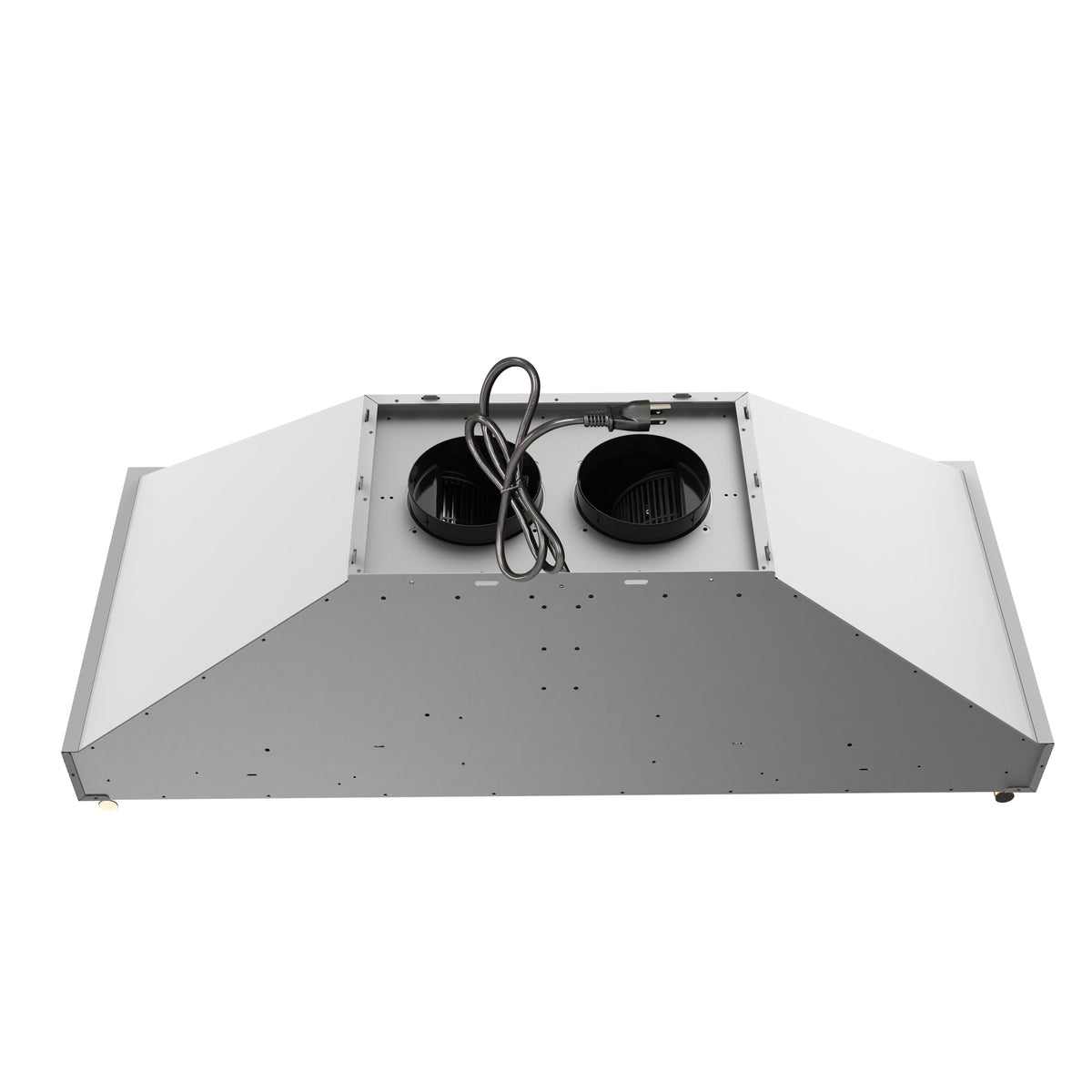 FORNO Venezia 48-Inch Wall-Mount Ducted Range Hood, 900 CFM, Touch Controls, LED Lighting, White with Antique Brass Accents (Model FRHWM5503-48WHT)