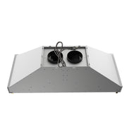 FORNO Venezia 48-Inch Wall-Mount Ducted Range Hood, 900 CFM, Touch Controls, LED Lighting, White with Antique Brass Accents (Model FRHWM5503-48WHT)