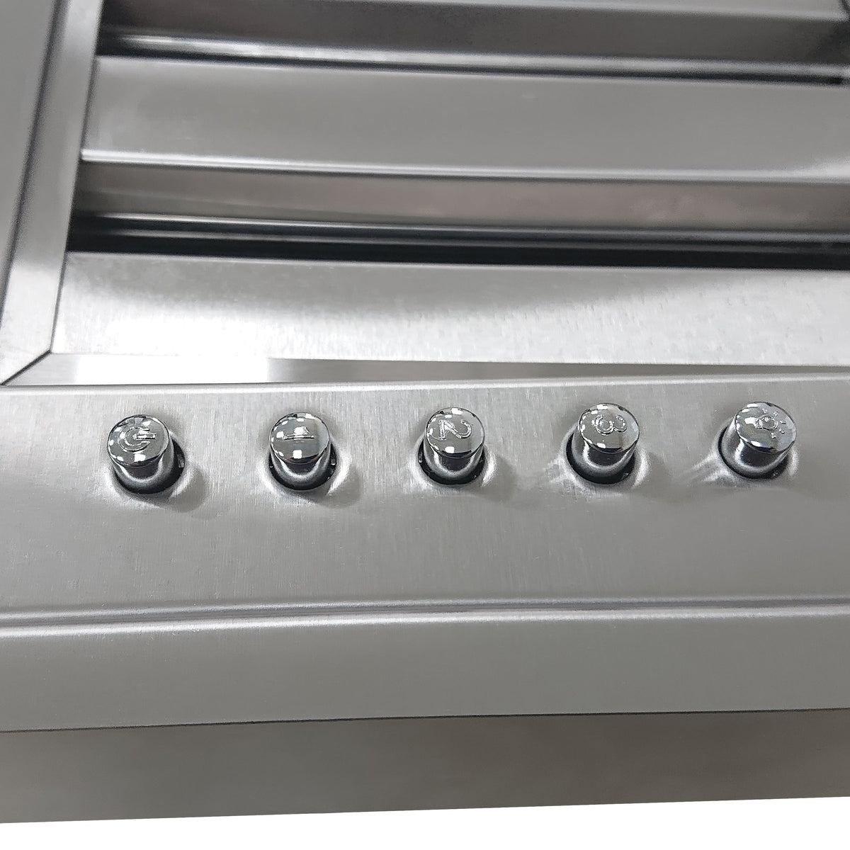 Forno Frassanito 30-Inch Ceiling-Mount Range Hood, 450 CFM, Stainless Steel (FRHRE5346-30)