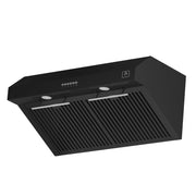 Forno Bari 30-Inch Under-Cabinet Range Hood, 400 CFM, Black with Stainless Steel Handles (FRHUC5255-30BLK)