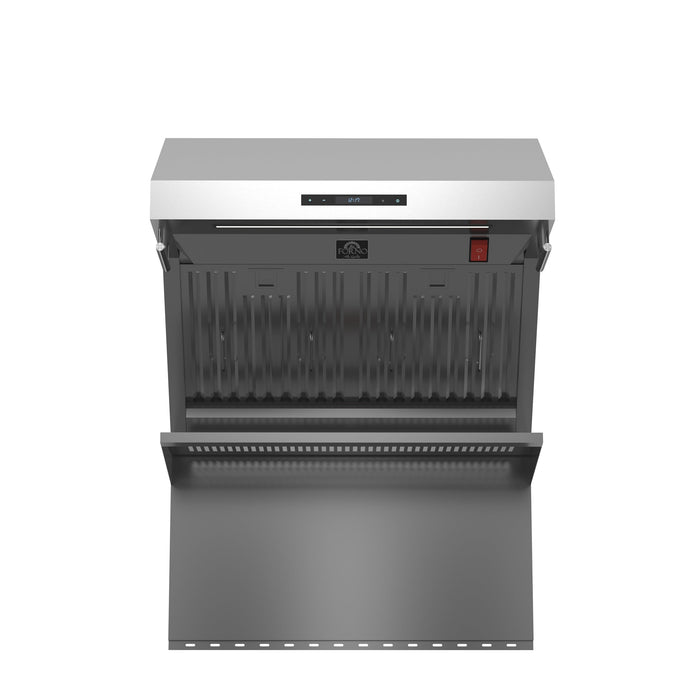 Forno Savona 30-Inch Wall-Mounted Range Hood with Backsplash, 600 CFM, Baffle Filters (Model FRHWM5029-30)