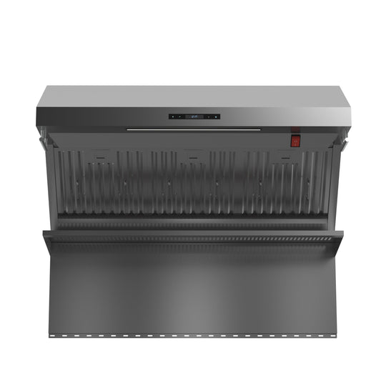 FORNO Savona 48-Inch Wall-Mount Range Hood, 1200 CFM, Stainless Steel, Baffle Filters, Backsplash, FRHWM5029-48
