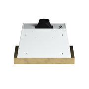 Forno Vittorio 36-Inch Wall-Mount Range Hood, 600 CFM, White with Antique Brass Trim, Remote Control (Model FRHWM5078-36WHT)