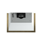 Forno Vittorio 36-Inch Wall-Mount Range Hood, 600 CFM, White with Antique Brass Trim, Remote Control (Model FRHWM5078-36WHT)