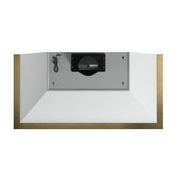Forno Vittorio 48-Inch Wall-Mount Range Hood, 600 CFM, White with Antique Brass Trim, Remote Control (Model FRHWM5078-48WHT)