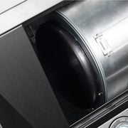 FORNO Aria 36-Inch Wall-Mount Range Hood, 1200 CFM, Black Finish with Antique Brass Accents (Model FRHWM5095-36BLK)