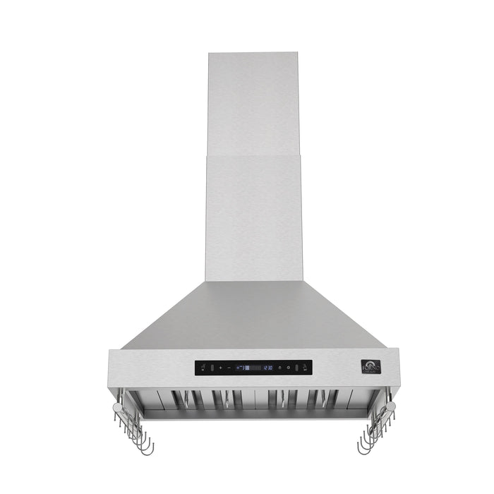 FORNO Venezia 30-Inch Wall-Mount Ducted Range Hood, 370 CFM, Touch Controls, LED Lighting, Stainless Steel (FRHWM5503-30)