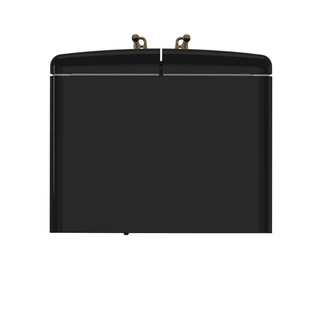 Forno Espresso Luigi 33-Inch French Door Refrigerator, 18 Cu. Ft., Black with Antique Brass Handles (Model FFFFD1791-33BLK)