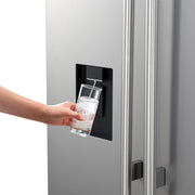 FORNO Aosta 36 in Freestanding Refrigerator, 22.4 cu ft, External Water Dispenser, Automatic Ice Maker, Stainless Steel, Model FFFFD1866-36SB