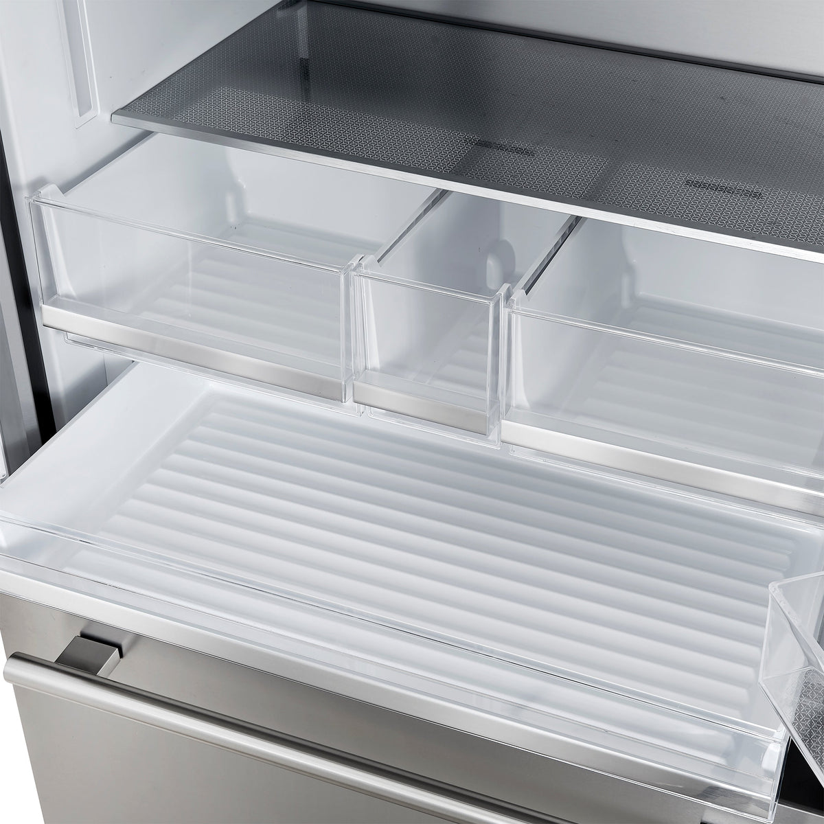 FORNO Aosta 36 in Freestanding Refrigerator, 22.4 cu ft, External Water Dispenser, Automatic Ice Maker, Stainless Steel, Model FFFFD1866-36SB