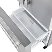 FORNO Aosta 36 in Freestanding Refrigerator, 22.4 cu ft, External Water Dispenser, Automatic Ice Maker, Stainless Steel, Model FFFFD1866-36SB