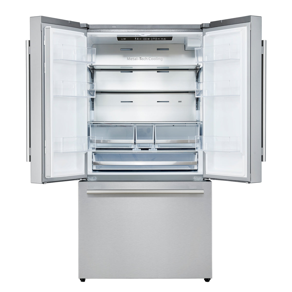 FORNO Aosta 36 in Freestanding Refrigerator, 22.4 cu ft, External Water Dispenser, Automatic Ice Maker, Stainless Steel, Model FFFFD1866-36SB