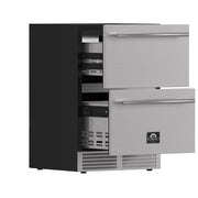 Forno Cosenza 24-Inch Built-In Drawer Freezer with Ice Maker, 4.69 Cu. Ft., Stainless Steel (Model FDRBI1838-24S)