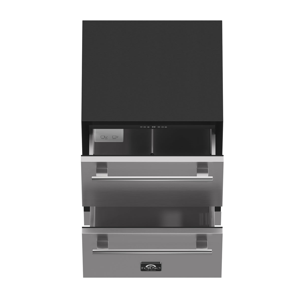 Forno Cosenza 24-Inch Built-In Drawer Freezer with Ice Maker, 4.69 Cu. Ft., Stainless Steel (Model FDRBI1838-24S)