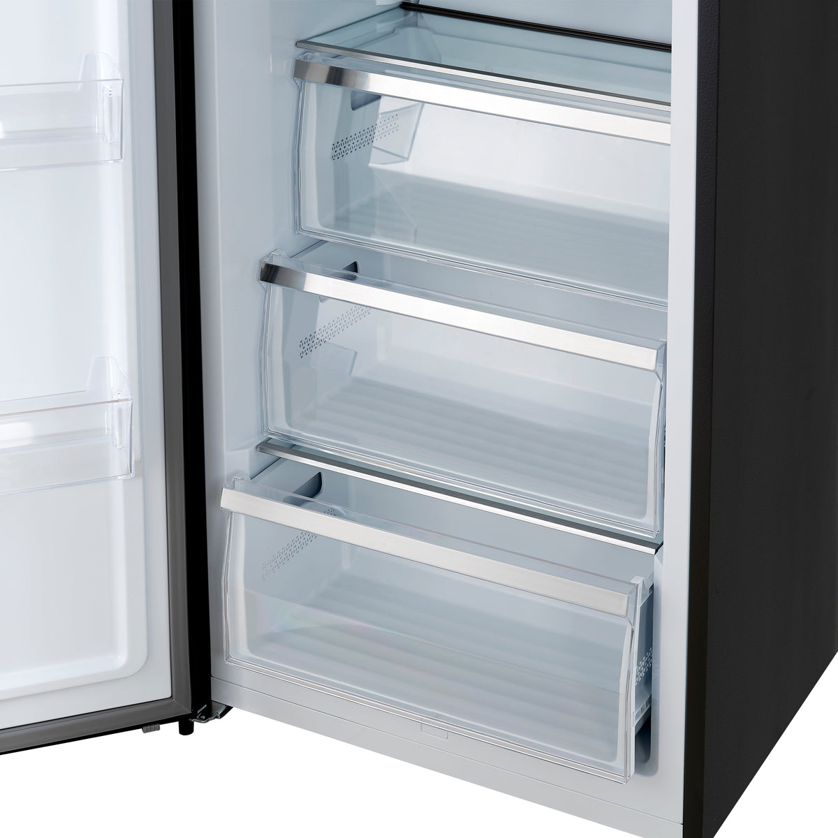 FORNO Maderno 28-Inch Convertible Upright Refrigerator/Freezer, 13.6 Cu. Ft., Black, Left Swing Door, Model FFFFD1722-28BLK-LS