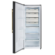 FORNO Maderno 28-Inch Convertible Upright Refrigerator/Freezer, 13.6 Cu. Ft., Black, Left Swing Door, Model FFFFD1722-28BLK-LS