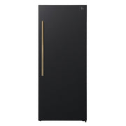FORNO Maderno 28-Inch Convertible Upright Freezer Refrigerator, 13.6 cu. ft., Right-Swing Door, Black with Antique Brass Handle (Model FFFFD1722-28BLK-RS)