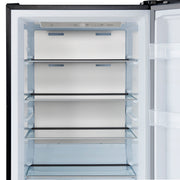 FORNO Maderno 28-Inch Convertible Upright Freezer Refrigerator, 13.6 cu. ft., Right-Swing Door, Black with Antique Brass Handle (Model FFFFD1722-28BLK-RS)