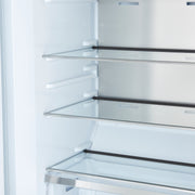 FORNO Maderno 32-Inch Built-In Convertible Refrigerator Freezer, 13.6 cu. ft., Left Swing, White with Antique Brass Handle, Model FFFFD1722-32LSG-WHT