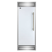 FORNO Maderno 32 in. 13.6 cu ft Built-In Convertible Refrigerator/Freezer, Left Swing, White, Antique Brass Handles (FFFFD1722-32LMG-WHT)