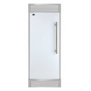 FORNO Maderno 32-Inch Built-In Convertible Refrigerator Freezer, 13.6 cu. ft., Left Swing, White with Antique Brass Handle, Model FFFFD1722-32LSG-WHT