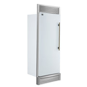 FORNO Maderno 32-Inch Built-In Convertible Refrigerator Freezer, 13.6 cu. ft., Left Swing, White with Antique Brass Handle, Model FFFFD1722-32LSG-WHT