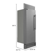 FORNO Maderno 32 in. 13.6 cu ft Built-In Convertible Refrigerator/Freezer, Left Swing, Stainless Steel with Trim Kit (FFFFD1722-32LSG)