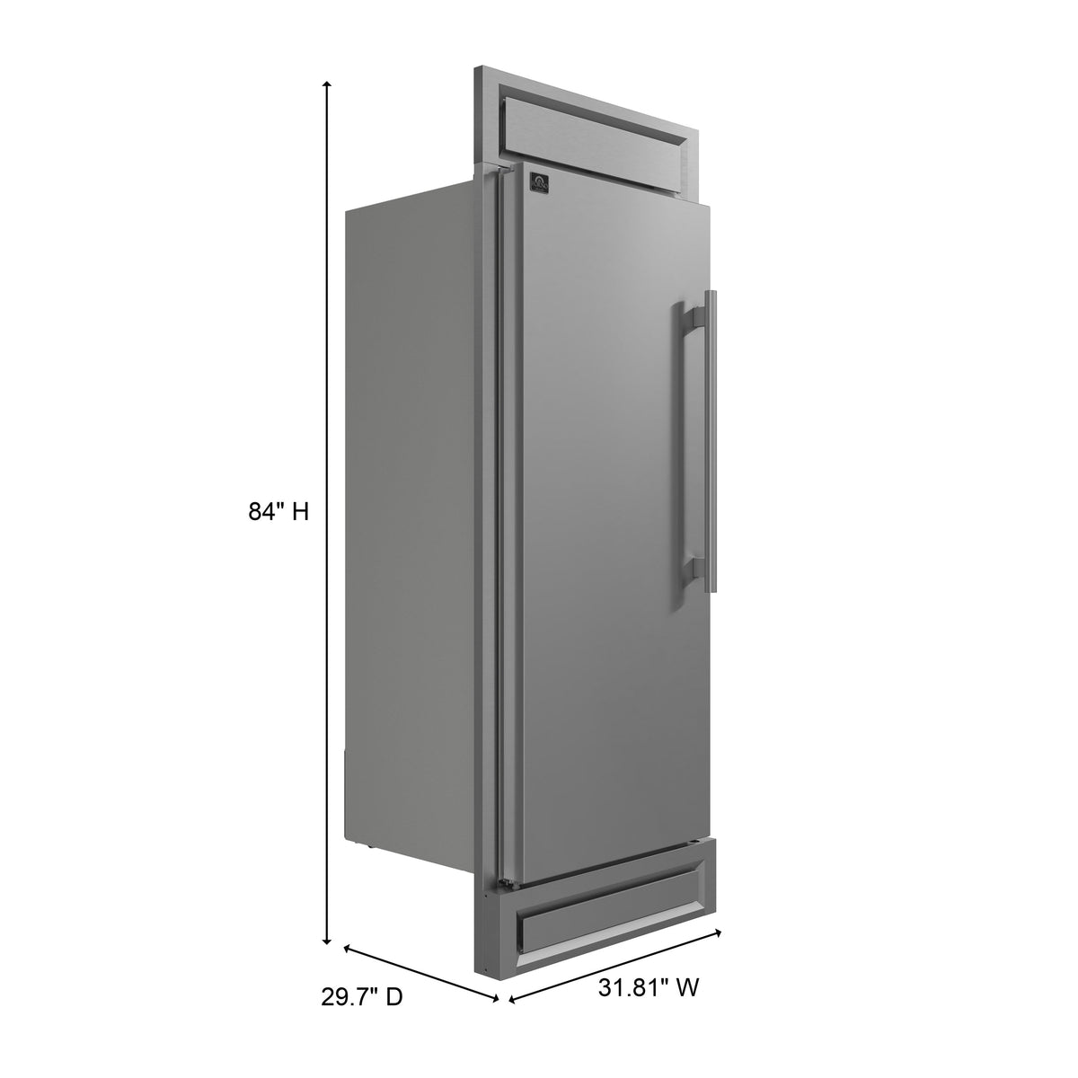 Forno Maderno 28 in Convertible Refrigerator/Freezer, 13.6 cu ft, Left Swing, with Trim Kit (Model FFFFD1722-32LS)