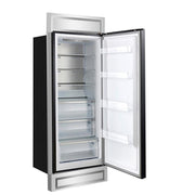 FORNO Maderno 32-Inch Built-In Convertible Refrigerator Freezer, 13.6 cu. ft., Right Swing, Black with Antique Brass Handle, Model FFFFD1722-32RMG-BLK