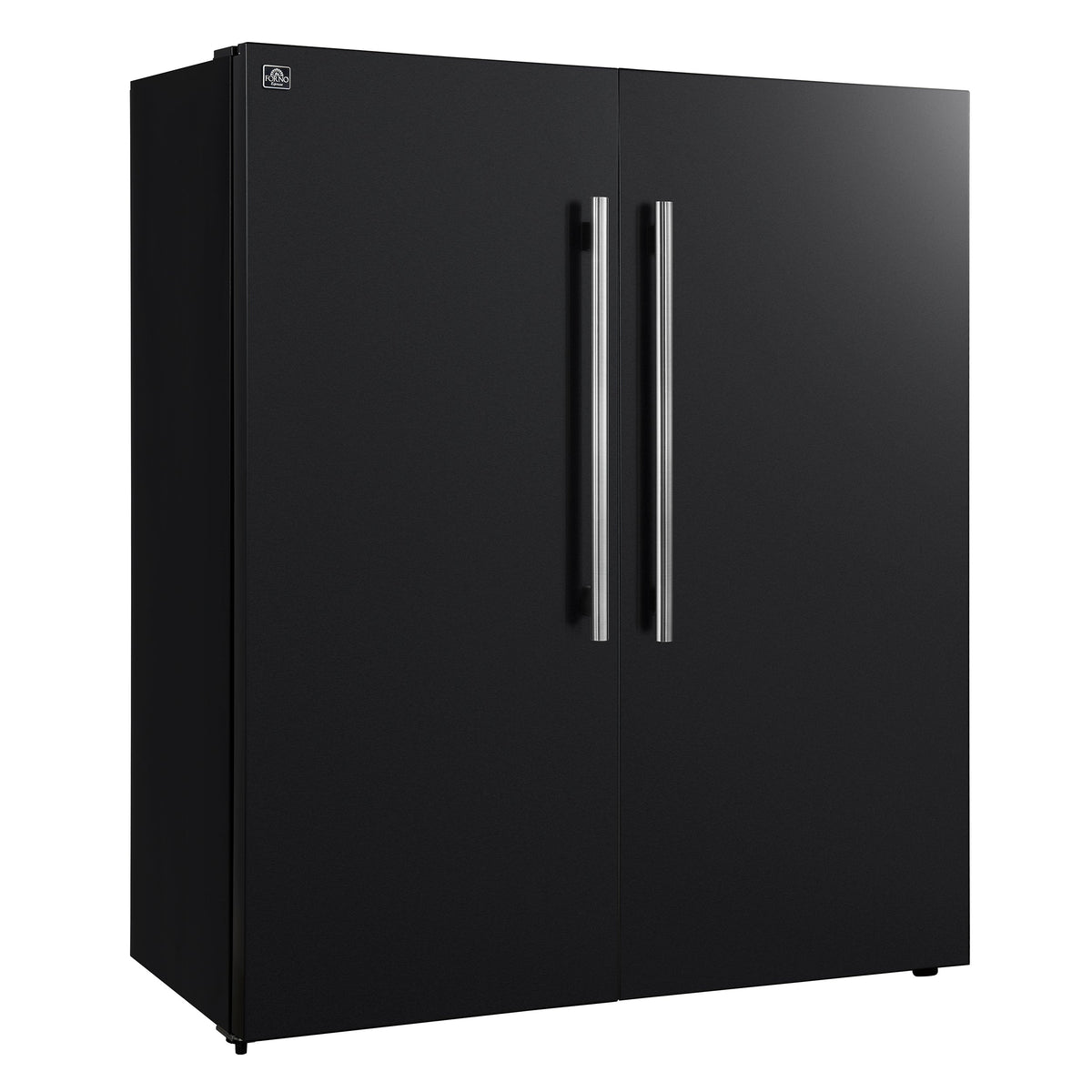 FORNO Maderno 60-Inch Convertible Refrigerator Freezer Combo, 27.2 cu ft, Dual Zone, Black with Stainless Steel Handles, Trim Kit Included – FFFFD1722-60MG-BLK