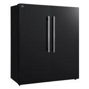Forno Maderno 60-Inch Convertible Refrigerator and Freezer Combo, 27.2 Cu. Ft., Black with Antique Brass Handles, Trim Kit Included (Model FFFFD1722-60MG-BLK)
