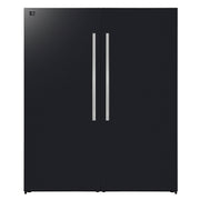 Forno Maderno 60-Inch Convertible Refrigerator and Freezer Combo, 27.2 Cu. Ft., Black with Antique Brass Handles, Trim Kit Included (Model FFFFD1722-60MG-BLK)