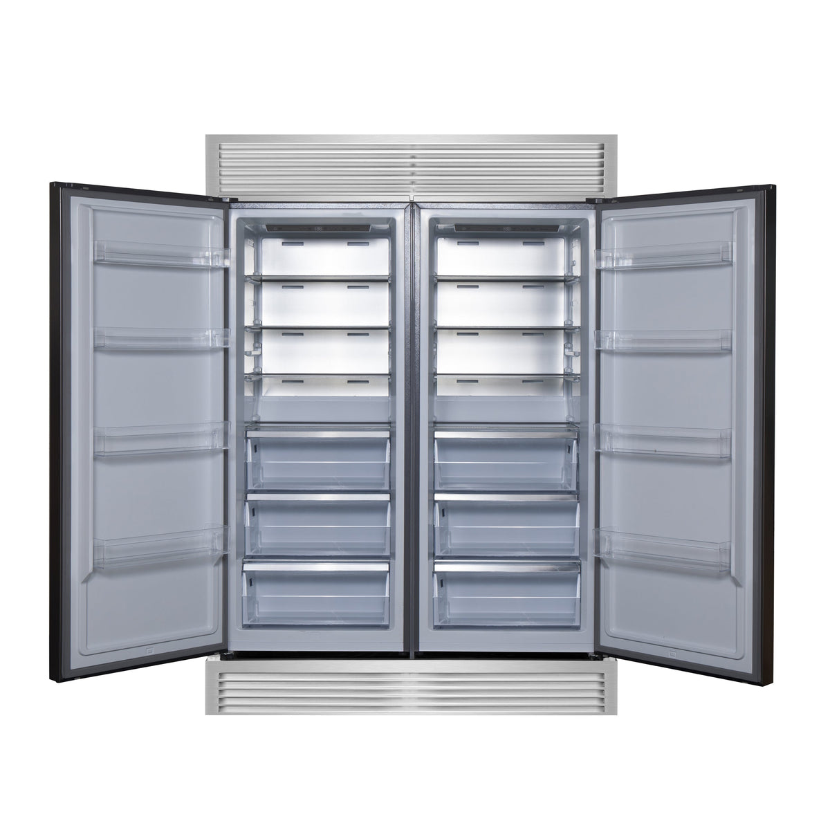 Forno Maderno 60-Inch 27.2 cu ft Built-In Convertible Refrigerator/Freezer with Grill Trim Kit, Stainless Steel (Model FFFFD1722-60SG)