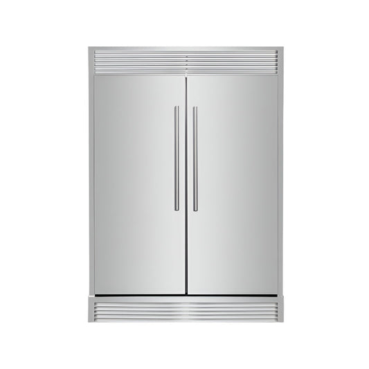 Forno Maderno 60-Inch 27.2 cu ft Built-In Convertible Refrigerator/Freezer with Grill Trim Kit, Stainless Steel (Model FFFFD1722-60SG)