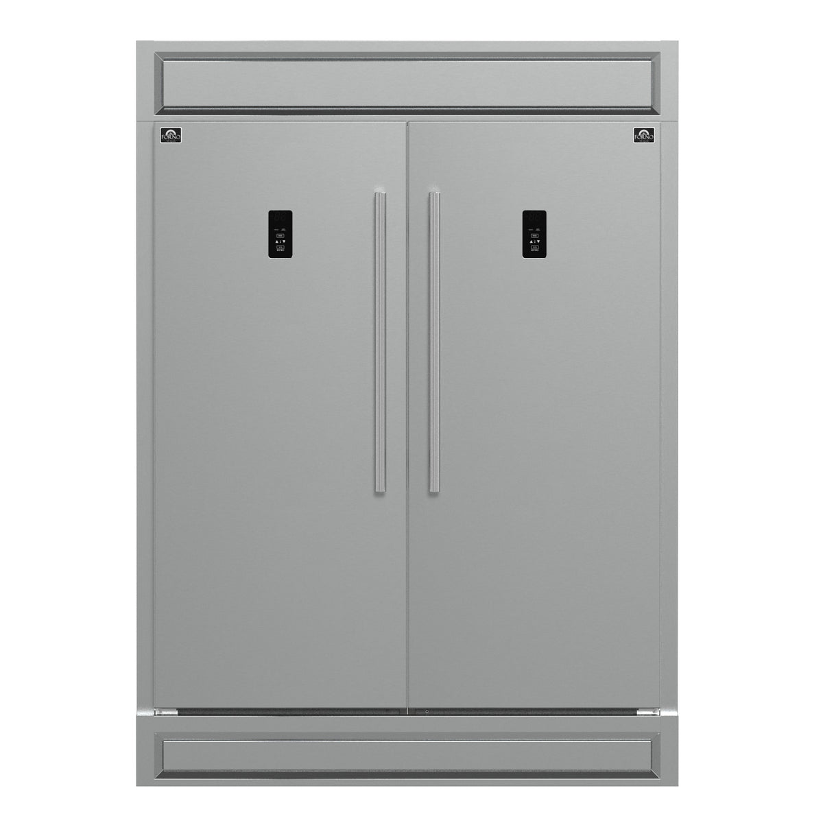 FORNO Fortezza 60-Inch Freestanding Refrigerator Freezer, 28 Cu. Ft., Automatic Ice Maker, Stainless Steel, Model FFFFD1738-60MG
