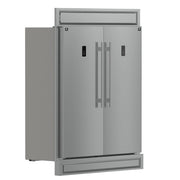 FORNO Fortezza 60-Inch Freestanding Refrigerator Freezer, 28 Cu. Ft., Automatic Ice Maker, Stainless Steel, Model FFFFD1738-60MG