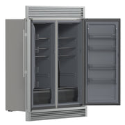 FORNO Fortezza 60-Inch Freestanding Refrigerator Freezer with Automatic Ice Maker, Stainless Steel with Grill Trim Kit (Model FFFFD1738-60SG)