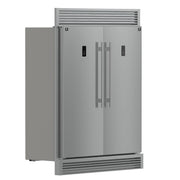 FORNO Fortezza 60-Inch Freestanding Refrigerator Freezer with Automatic Ice Maker, Stainless Steel with Grill Trim Kit (Model FFFFD1738-60SG)