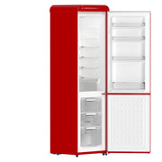FORNO Storico 22-Inch Retro Freestanding Refrigerator, 9.0 cu ft, Red, Silver Handle, Model FFFFD1745-22RED
