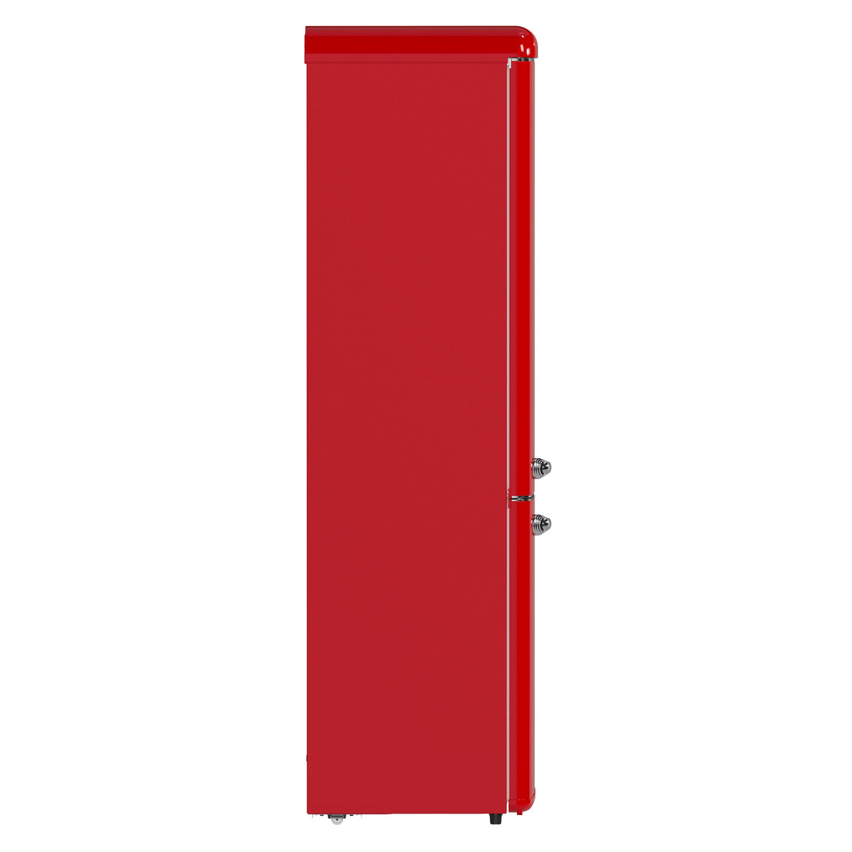 FORNO Storico 22-Inch Retro Freestanding Refrigerator, 9.0 cu ft, Red, Silver Handle, Model FFFFD1745-22RED