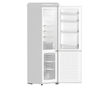 FORNO Storico 22-Inch Freestanding Retro Refrigerator, 9.0 cu. ft., White with Copper Accents, FFFFD1745-22WHT