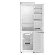 FORNO Storico 22-Inch Freestanding Retro Refrigerator, 9.0 cu. ft., White with Copper Accents, FFFFD1745-22WHT