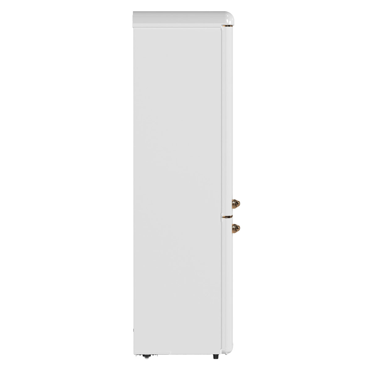FORNO Storico 22-Inch Freestanding Retro Refrigerator, 9.0 cu. ft., White with Copper Accents, FFFFD1745-22WHT