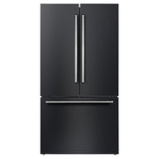 FORNO Rivello 36-Inch French Door Refrigerator, Standard Depth, Water and Ice Dispenser, Black with Stainless Steel Accents (FFFFD1783-36BLK)