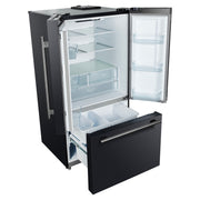 FORNO Rivello 36-Inch French Door Refrigerator, Standard Depth, Water and Ice Dispenser, Black with Stainless Steel Accents (FFFFD1783-36BLK)
