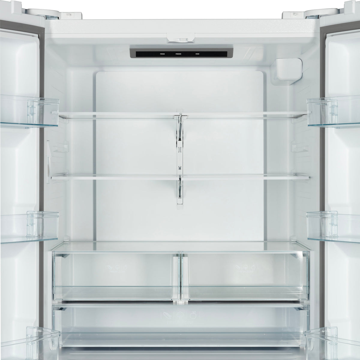 FORNO Rivello 36-Inch Standard-Depth French Door Refrigerator with Water & Ice Dispenser, White with Stainless Steel Accents (Model FFFFD1783-36WHT)